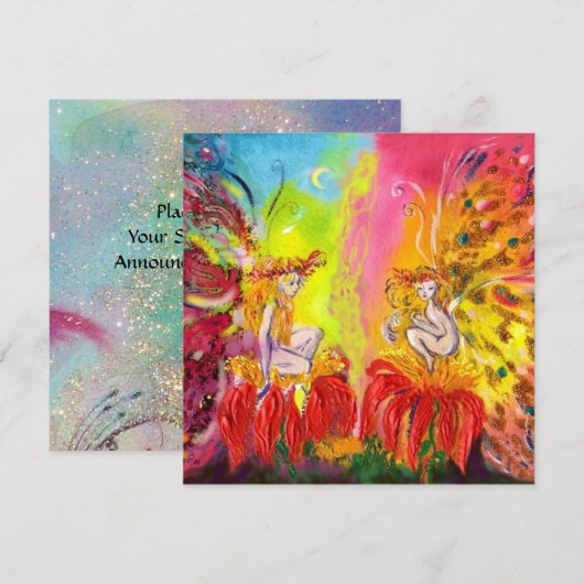 SPROOKJES VAN DE DAGERAAD ,Magische Gouden Glitter Aankondiging (Voorkant / Achterkant)