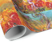 SPROOKJES VAN RODE BLOEMEN Bloemrijke Fantasie Cadeaupapier (Rol Hoek)