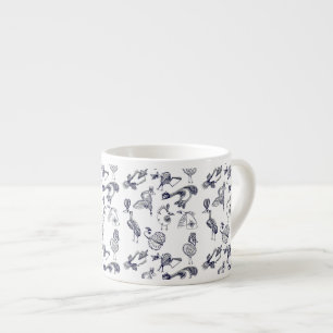 Sprookjes vogels espresso kop