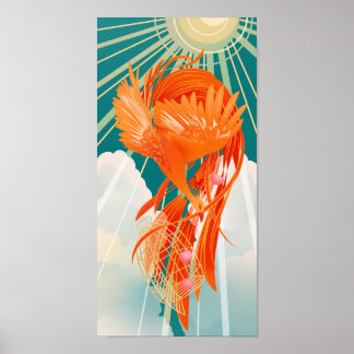 Sprookjes Vuurvogel Gouden Kooi Illustratie Poster
