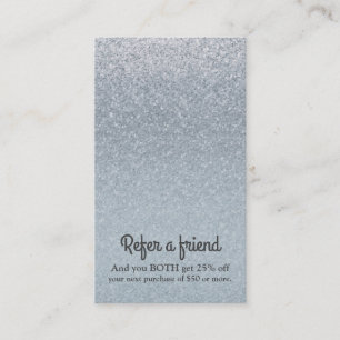 Sprookjes Zilver Glitter Glam Glitter Chic Glitzy Aanbevelingskaartje