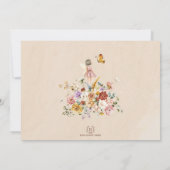 Sprookjesachtig 5e verjaardagsfeestje van de Bloem Kaart (Achterkant)