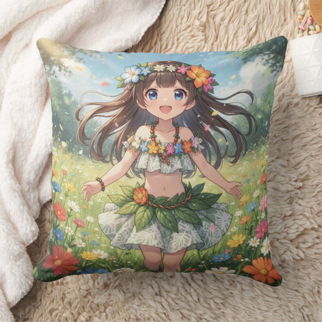Sprookjesachtig Anime Meisje  Kussen (Deken)