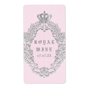 Sprookjesachtig antiek elegant prinses wijnlabel etiket