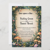 Sprookjesachtig betoverd bos bloemen bos bruiloft kaart (Voorkant)