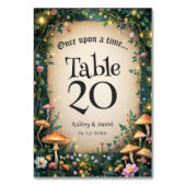 Sprookjesachtig betoverd bos bloemen bos bruiloft kaart (Achterkant)