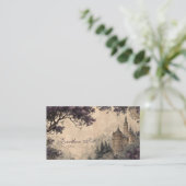  sprookjesachtig betoverd kasteel visitekaartje (Staand voorkant)