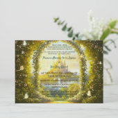 Sprookjesachtig betoverd prinsessenkasteel verhaal kaart (Staand voorkant)