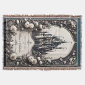 Sprookjesachtig bloemenkasteel deken (Voorkant)