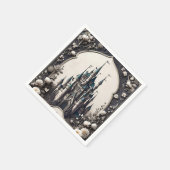 Sprookjesachtig bloemenkasteel servet (Hoek)