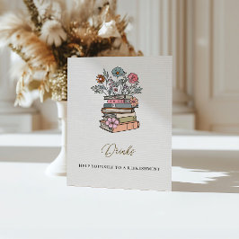 Sprookjesachtig Boek Thema Baby Shower Drankentafe Reclamebord Met Voetstuk
