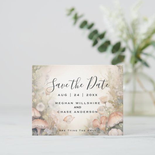 Sprookjesachtig bos fairycore romantiek kaart (Staand voorkant)