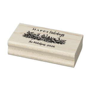 Sprookjesachtig bos Kerstverhaalboek Kerstmis Rubberstempel