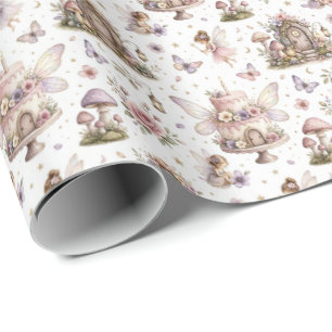 Sprookjesachtig Cottage Verjaardags Inpakpapier