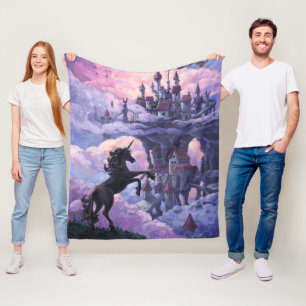 Sprookjesachtig Eenhoorn Kasteel Fleece Deken