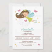 Sprookjesachtig Fee Prinses Meisje Verjaardagsfees Kaart (Voorkant)