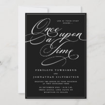 Sprookjesachtig Gotisch Schrift Zwart Bruiloft