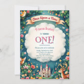 Sprookjesachtig Houten Kasteel Sprookje 1e Verjaar Kaart (Voorkant)