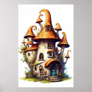 Sprookjesachtig huis poster