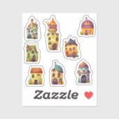 Sprookjesachtig huis sticker (Vel)