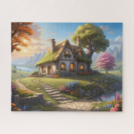 Sprookjesachtig huisje bij Sunset Mountain Legpuzzel