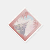 Sprookjesachtig kasteel liefdesverhaal bruiloft servet (Hoek)