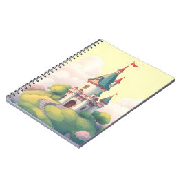 Sprookjesachtig kasteel met groene tuin notitieboek