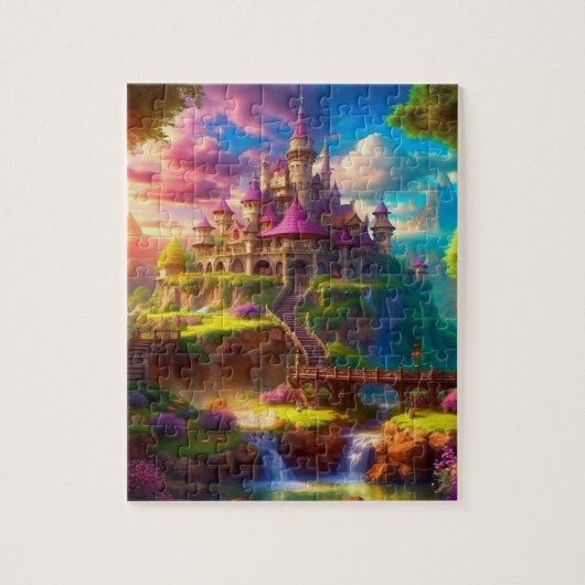Sprookjesachtig kasteel. Princess Castle Legpuzzel (Verticaal)