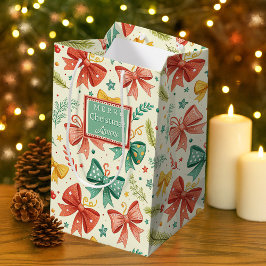Sprookjesachtig kerstpatroon medium cadeauzakje