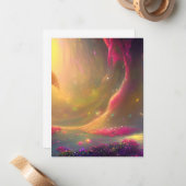 Sprookjesachtig Landschap Grafisch Notitiekaartje (Voorkant / Achterkant in situ)