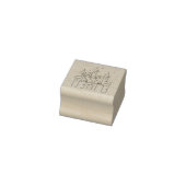 Sprookjesachtig middeleeuws koninklijk kasteel 1x1 rubberstempel (Stempel)