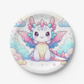 Sprookjesachtig Modern Dragon Baby shower Papieren Bordje (Voorkant)