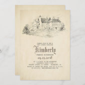 Sprookjesachtig oud kasteel Baby shower Kaart (Voorkant / Achterkant)