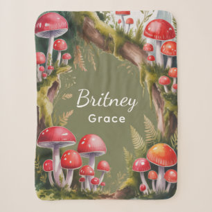 Sprookjesachtig Paddenstoelen Baby Shower Cadeau Sherpa Deken
