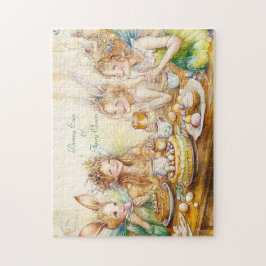 Sprookjesachtig Pasen Thee Feest Konijn Lente Plez Legpuzzel