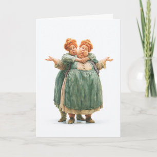 Sprookjesachtig Portret van Tweeling Vrouwen Kaart