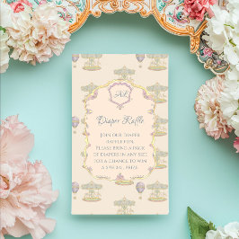 Sprookjesachtig pretpark Baby shower Informatiekaartje