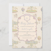 Sprookjesachtig  pretpark Baby shower Kaart (Voorkant)