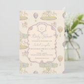 Sprookjesachtig  pretpark Baby shower Kaart (Staand voorkant)