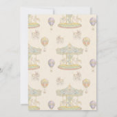Sprookjesachtig  pretpark Baby shower Kaart (Achterkant)