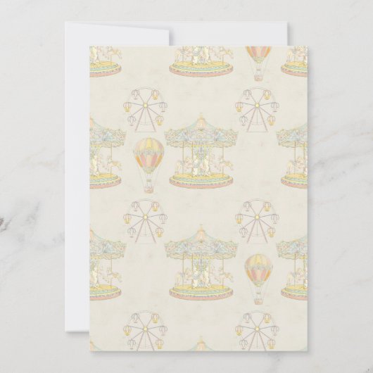 Sprookjesachtig  pretpark Baby shower Kaart (Achterkant)