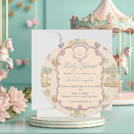 Sprookjesachtig pretpark Baby shower Kaart