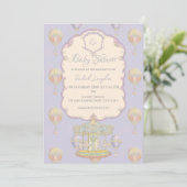 Sprookjesachtig  pretpark Baby shower Kaart (Staand voorkant)