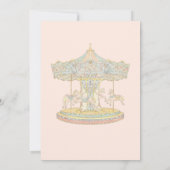 Sprookjesachtig  pretpark Baby shower Kaart (Achterkant)