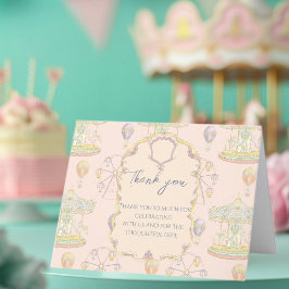 Sprookjesachtig pretpark bedankkaart