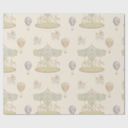 Sprookjesachtig  pretpark cadeaupapier (Vlak)