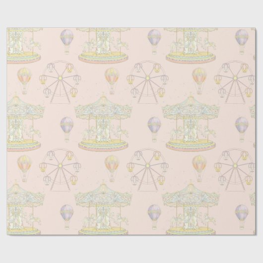 Sprookjesachtig  pretpark cadeaupapier (Vlak)