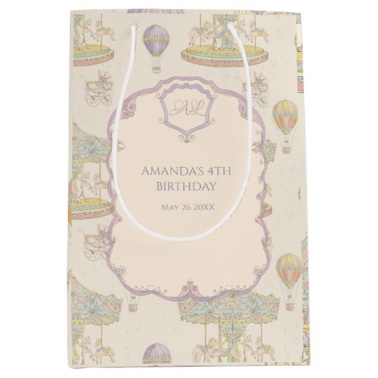 Sprookjesachtig  pretpark medium cadeauzakje (Voorkant)