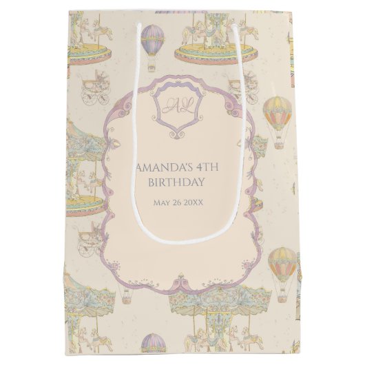 Sprookjesachtig  pretpark medium cadeauzakje (Achterkant)