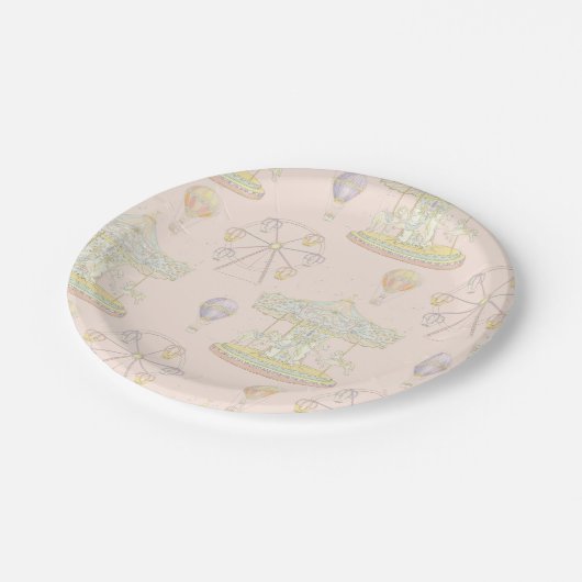 Sprookjesachtig  pretpark papieren bordje (Gekanteld)